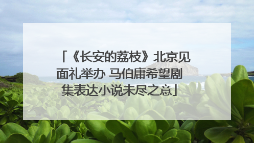 《长安的荔枝》北京见面礼举办 马伯庸希望剧集表达小说未尽之意