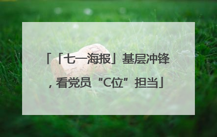 「七一海报」基层冲锋，看党员“C位”担当