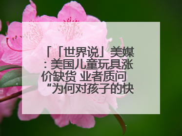 「世界说」美媒：美国儿童玩具涨价缺货 业者质问“为何对孩子的快乐征税？”