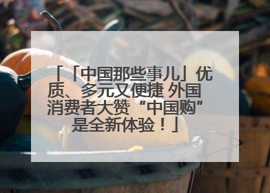 「中国那些事儿」优质、多元又便捷 外国消费者大赞“中国购”是全新体验！