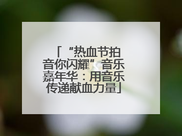 “热血节拍 音你闪耀”音乐嘉年华：用音乐传递献血力量