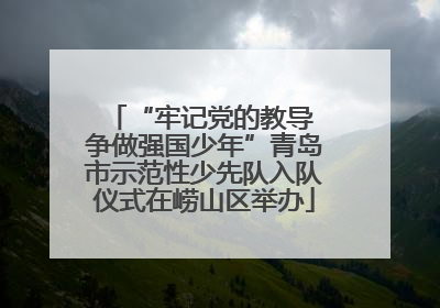 “牢记党的教导 争做强国少年”青岛市示范性少先队入队仪式在崂山区举办