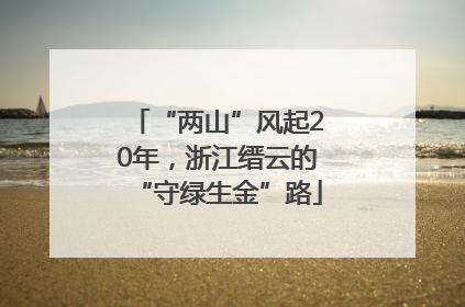 “两山”风起20年，浙江缙云的“守绿生金”路