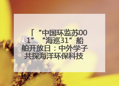 “中国环监苏001”“海巡31”船舶开放日：中外学子共探海洋环保科技 跨文化交流筑牢“蓝色”友谊