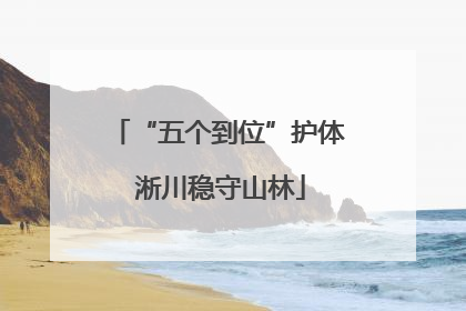 “五个到位”护体 淅川稳守山林