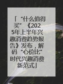 “什么值得买”《2025年上半年兴趣消费趋势报告》发布，解码“心价比”时代兴趣消费新范式