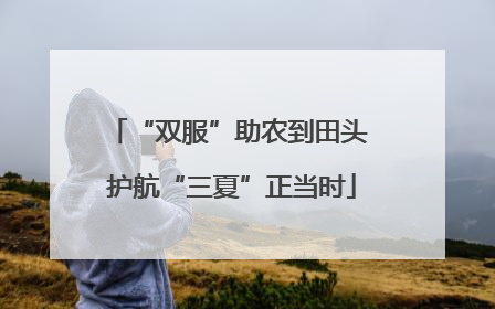 “双服”助农到田头 护航“三夏”正当时