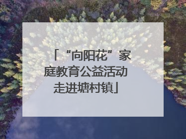“向阳花”家庭教育公益活动走进塘村镇