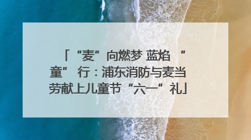 “麦”向燃梦 蓝焰 “童” 行：浦东消防与麦当劳献上儿童节“六一”礼