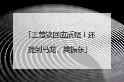 王楚钦回应质疑！还提到马龙、樊振东