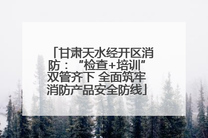 甘肃天水经开区消防：“检查+培训”双管齐下 全面筑牢消防产品安全防线