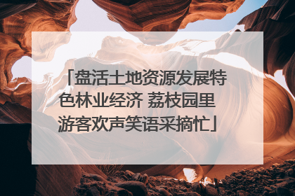 盘活土地资源发展特色林业经济 荔枝园里游客欢声笑语采摘忙