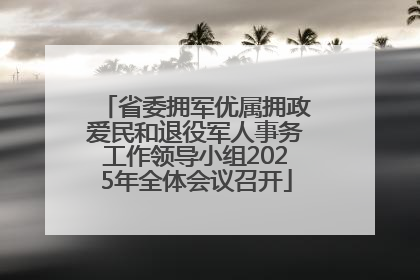 省委拥军优属拥政爱民和退役军人事务工作领导小组2025年全体会议召开