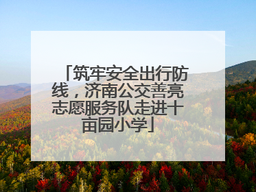 筑牢安全出行防线，济南公交善亮志愿服务队走进十亩园小学