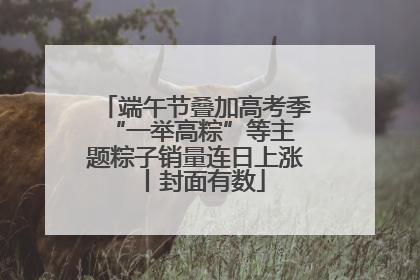 端午节叠加高考季 “一举高粽”等主题粽子销量连日上涨丨封面有数