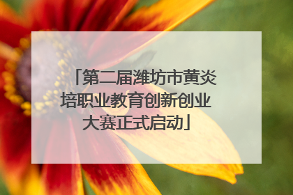 第二届潍坊市黄炎培职业教育创新创业大赛正式启动