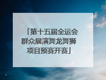 第十五届全运会群众展演舞龙舞狮项目预赛开赛