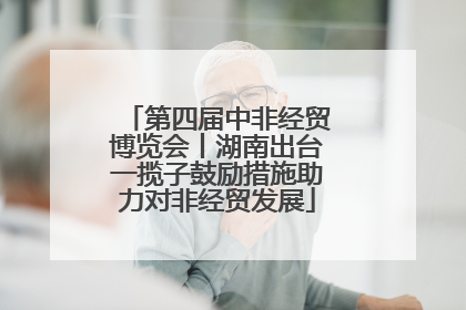 第四届中非经贸博览会丨湖南出台一揽子鼓励措施助力对非经贸发展