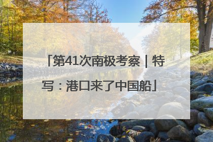 第41次南极考察｜特写：港口来了中国船