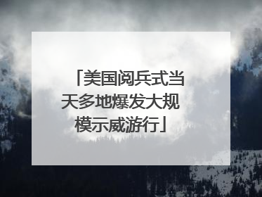 美国阅兵式当天多地爆发大规模示威游行