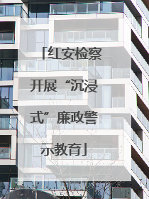 红安检察开展“沉浸式”廉政警示教育