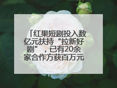 红果短剧投入数亿元扶持“拉新好剧”，已有20余家合作方获百万元额外激励