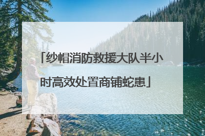 纱帽消防救援大队半小时高效处置商铺蛇患