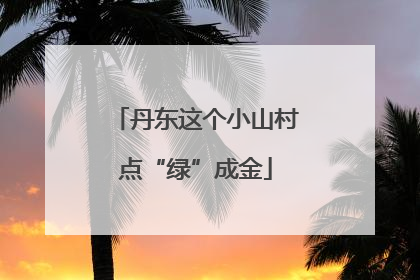 丹东这个小山村点“绿”成金