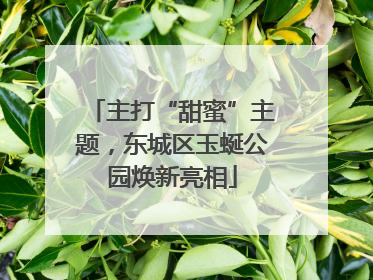 主打“甜蜜”主题，东城区玉蜒公园焕新亮相