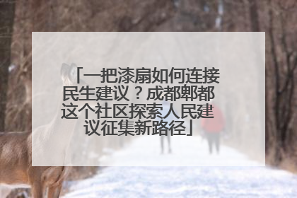 一把漆扇如何连接民生建议？成都郫都这个社区探索人民建议征集新路径