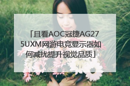 且看AOC冠捷AG275UXM网游电竞显示器如何减扰提升视觉品质