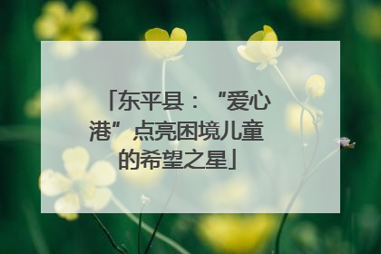 东平县：“爱心港”点亮困境儿童的希望之星