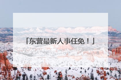 东营最新人事任免！