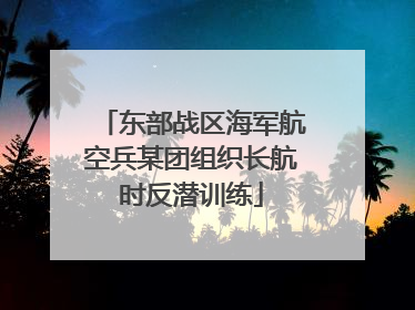 东部战区海军航空兵某团组织长航时反潜训练
