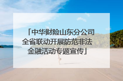 中华财险山东分公司全省联动开展防范非法金融活动专题宣传