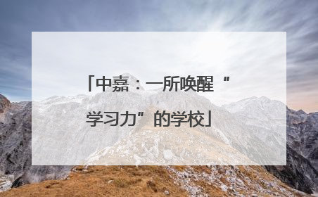 中嘉：一所唤醒“学习力”的学校