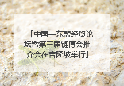 中国—东盟经贸论坛暨第三届链博会推介会在吉隆坡举行