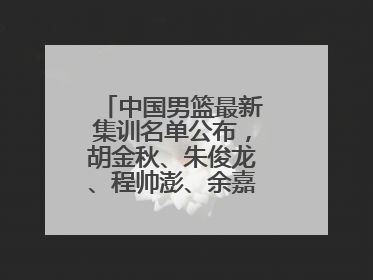 中国男篮最新集训名单公布，胡金秋、朱俊龙、程帅澎、余嘉豪再次入选
