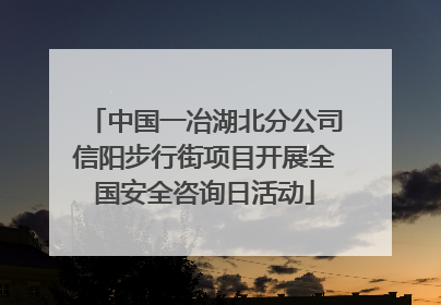 中国一冶湖北分公司信阳步行街项目开展全国安全咨询日活动
