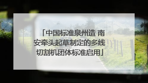 中国标准泉州造 南安牵头起草制定的多线切割机团体标准启用