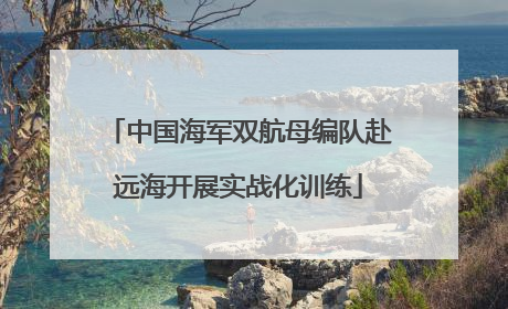 中国海军双航母编队赴远海开展实战化训练