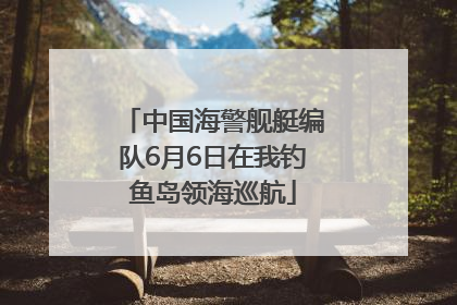 中国海警舰艇编队6月6日在我钓鱼岛领海巡航