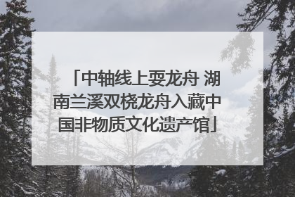 中轴线上耍龙舟 湖南兰溪双桡龙舟入藏中国非物质文化遗产馆
