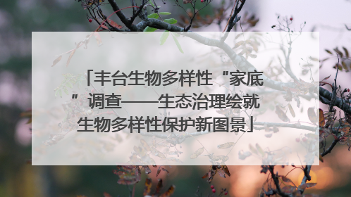 丰台生物多样性“家底”调查——生态治理绘就生物多样性保护新图景
