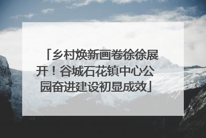 乡村焕新画卷徐徐展开！谷城石花镇中心公园奋进建设初显成效