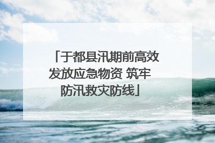 于都县汛期前高效发放应急物资 筑牢防汛救灾防线