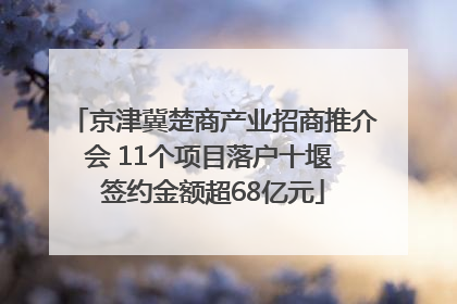京津冀楚商产业招商推介会 11个项目落户十堰 签约金额超68亿元