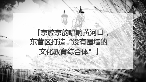 京腔京韵唱响黄河口，东营区打造“没有围墙的文化教育综合体”
