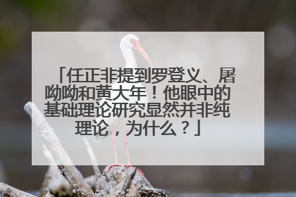 任正非提到罗登义、屠呦呦和黄大年！他眼中的基础理论研究显然并非纯理论，为什么？