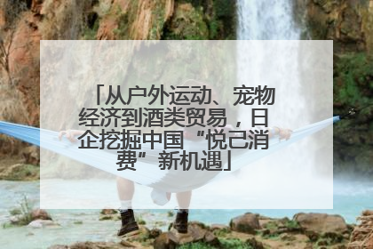 从户外运动、宠物经济到酒类贸易，日企挖掘中国“悦己消费”新机遇